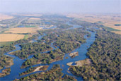 Picture of the Platte River from the air.