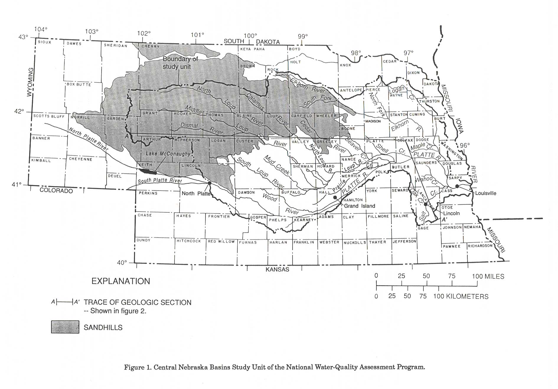 Usgs Central Nebraska Basins Nawqa Study Unit Environmental Settings