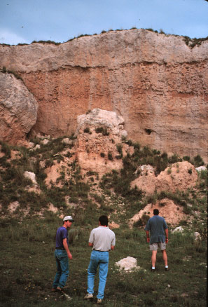 Outcrop of the Ogallala Formation near the Canadian River, Hemphill County, Texas (Photo courtesy of K.F. Dennehy, USGS).