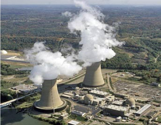 Nuclear thermoelectric power plant.